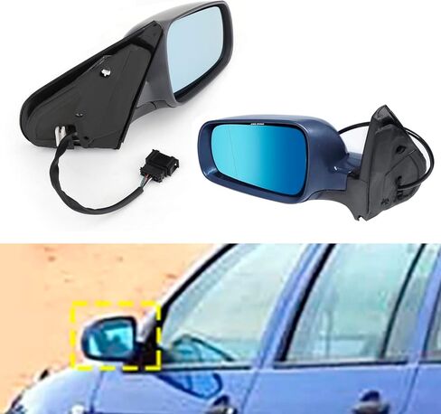مرآة جناح الباب الجانبية اليسرى واليمنى من Areyourshop مُجهزة بالكهرباء لسيارة VW Golf MK4 Estate & Hatchback 1997-2004, Bora 1998-2005 in Saudi Arabia