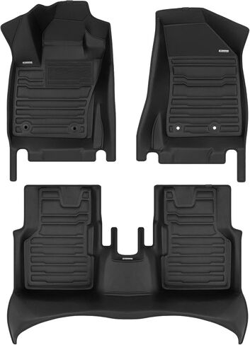 TuxMat - for Jeep Compass 2017-2025 Models - Custom Car Mats - Maximum Coverage, All Weather, Laser Measured - This Full Set Includes 1st and 2nd Rows in Kuwait