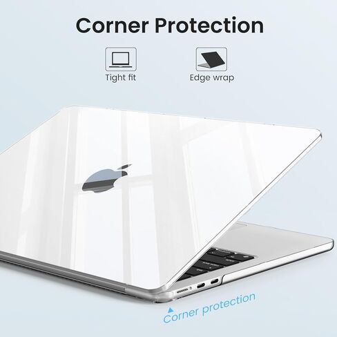 حافظة AKIT لجهاز MacBook Neo 13 بوصة 2026 موديل A3404، غطاء صلب كريستالي واقٍ مضاد للخدش متوافق مع جهاز MacBook Neo الجديد 13 بوصة + 2 غطاء لوحة مفاتيح + واقي شاشة، شفاف in Kuwait