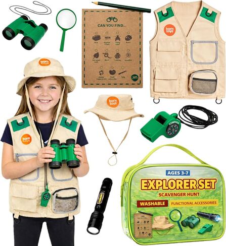 Born Toys Kids Costumes Set, 3-in-1 Dress Up & Pretend Play, Ages 3-7, Washable in Kuwait