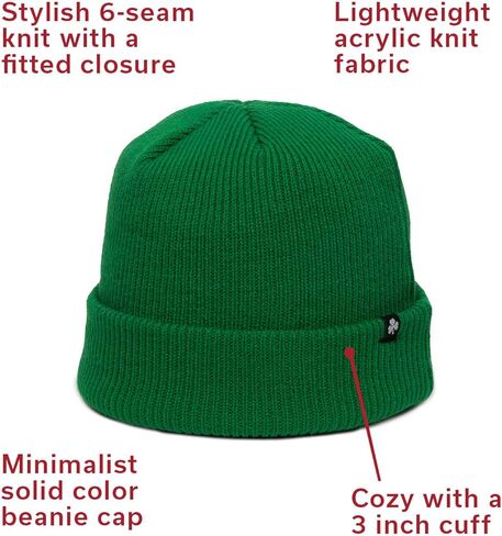 Outdoor Cap Saint Patrick's Day Green Beanie – Cold-Weather Knit Hat with Cuff, One Size, Acrylic Winter Beanie in Saudi Arabia