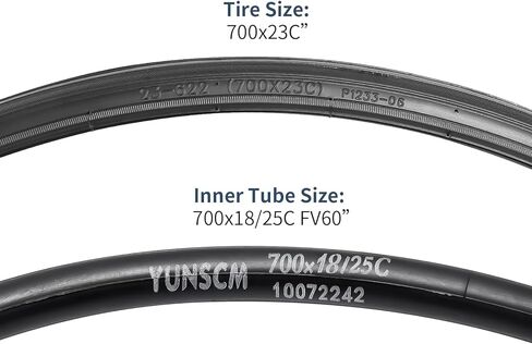 YUNSCM 2-PCS 700C إطارات الدراجة 700x23C/23-622 و700C أنابيب الدراجة الثقيلة صمام بريستا مع شريطين حافة متوافق مع 700x21C 700x22C 700x23C 700x24C 700x25C إطارات وأنابيب الدراجة (P-1233) in Saudi Arabia