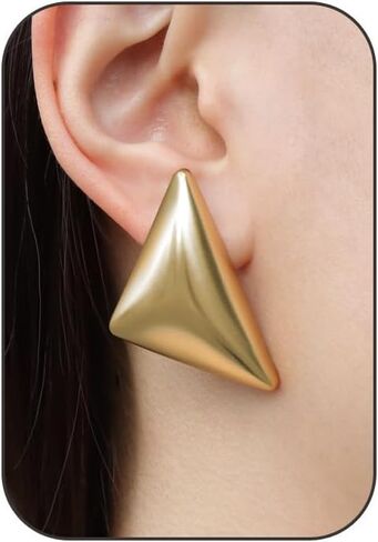 Chunky Gold Hoops Earrings for Women, 14K Gold-plated Thick Hoop Earrings Waterproof Hypoallergenic Lightweight Hollow Small Open Chunky Hoops Earring Non-Tarnish Jewelry Gifts in Saudi Arabia