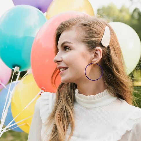 7 Pairs 80s Earrings for Women Pink Hoop Earrings Colored Hoop Earring Multiple Colors Large Hoops Earring for Women for 80's Costume Dancing Outfit Glow Party Accessory Music Festivals in Kuwait