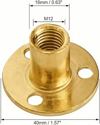 5 قطعة M12 تي الجوز الكربون الصلب T-المكسرات الأثاث الأجهزة شفة إدراج موضوع الإناث مع قاعدة مستديرة 5 قطعة (M12) in Saudi Arabia