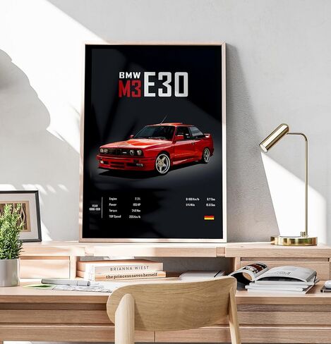 dazongweihan 9pcs ملصقات السيارات السوبر لغرفة الأولاد، سباق السيارات جدار الفن للرجال الرجال، ديكور جدار السيارة الرياضية، صور سيارات السباق ديكور الحائط لغرفة النوم النوم رجل الكهف (غير الإطار، 8 × 12 بوصة) - A6 in Kuwait