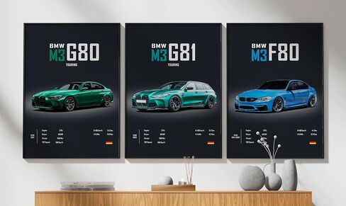 dazongweihan 9pcs ملصقات السيارات السوبر لغرفة الأولاد، سباق السيارات جدار الفن للرجال الرجال، ديكور جدار السيارة الرياضية، صور سيارات السباق ديكور الحائط لغرفة النوم النوم رجل الكهف (غير الإطار، 8 × 12 بوصة) - A6 in Kuwait