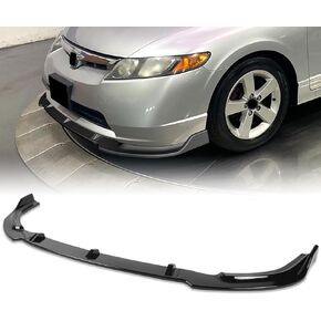 Front Bumper Lip fit for Honda Civic Sedan DX/EX/GX/LX 2006-2008, for Civic Sedan DX-G/Mugen Si 2007,for Civic Sedan Si 2008,Chin Spoiler Splitter for 8th gen Civic,Gloosy Black in Kuwait
