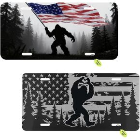 1pc Front License Plate Cover Tri-Color Mountain Aluminum Decorative Licenses Plates Rust-Proof US Car Plate 6×12 inch Compatible with Tacoma 4Runner Tundra Rav4 Highlander TRD Accessories in Kuwait