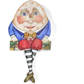 Humpty Dumpty Pendulum Wall Clock by Laughing Moon, Handmade in The USA in Saudi Arabia