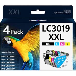 LC3019XXL Ink Cartridges with Super High-Yield Replacement for Brother LC3019 XXL Work with MFC-J5330DW MFC-J6530DW MFC-J6730DW MFC-J6930DW Printers (Black, Cyan, Magenta, Yellow, 4 Pack) in Kuwait