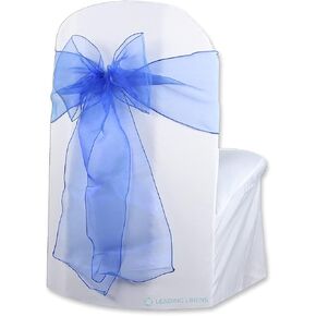 Sparkles Make It Special Leading Linens 100 قطعة غطاء كرسي أورجانزا وشاح فيونكة - شامبانيا - حفل زفاف وحفلة استقبال - 28 لونًا متاحًا in Kuwait