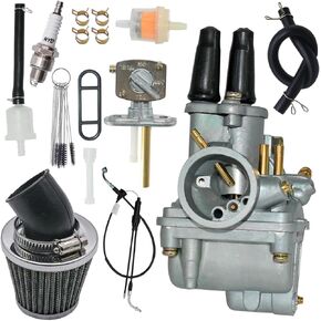XingLi PW80 Carburetor Compatible with Yamaha PW 80 Y-Zinger Bike 1985-2006 Carb with Air Filter Throttle Cable and Fuel Petcock Switch in Kuwait