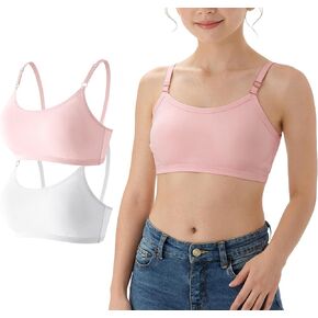 Girl's Training Bra Cotton Spaghetti Strap Adjustable Sport Underwear in Kuwait