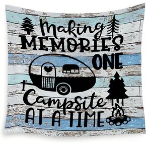 LADOCK Rustic Camping Wall Tapestry, Camping Decor for Camper, Making Memories One Campsite at a Time Tapestry Wall Hanging Decor for Camper RV Trailer Campsite Home, 50x60 Inch in Kuwait