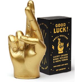 Luckies - Gold Ornaments for Desk Decor, Mini Ring Holder, Rock N Roll Desk Accessories for Men Or Bedroom Accessories Gifts Him, Office Gifts, Table Decorations in Saudi Arabia