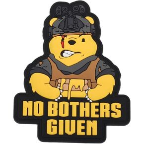 Tactical Bear PVC Patch, NO Bothers GIUEN Morale Badge, 3D Hook Fastener, 2.5 x 3.3 Inches in Kuwait