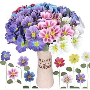 Abzo 90 Bundles Artificial Flowers for Outdoors/Indoors 9 Colors Fake Flowers UV Resistant Fake Plants for Hanging Planters Indoor Outside Garden Porch Window Box Home Wedding Farmhous Decoration in Saudi Arabia