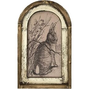 ديكورات عيد الفصح الريفية من Smaroll، صورة أرنب، لوحة أرنب مع إطار لتزيين بيت المزرعة in Kuwait