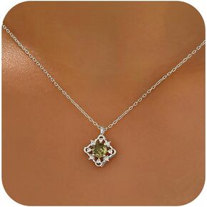 قلادة من العقيق الأسود اللذيذ للنساء، قلادة من الفضة الإسترليني عيار 925 من الكريستال الأسود وحجر البخت للأم والابنة، عيار 14 قيراط مطلية بالذهب مربعة من الأحجار الكريمة تشيكوسلوفاكيا، هدايا خاصة لمجوهرات الزفاف في عيد ميلادها in Kuwait