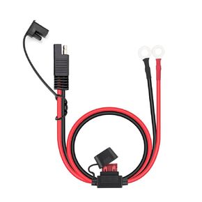 2FT 18AWG Extension Cable ，SAE to O Ring Terminal Harness with 15A Fuse, 2-Pin Quick Disconnect Plug, for Motorcycle, Car Battery Charger/Maintainer (12V, 60CM) in Kuwait