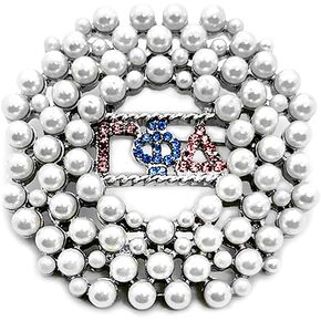 الأزياء GAMMA PHI DELTA اليونانية إلكتروني نادي نسائي حجر الراين تقليد اللؤلؤ بروش للنساء in Kuwait