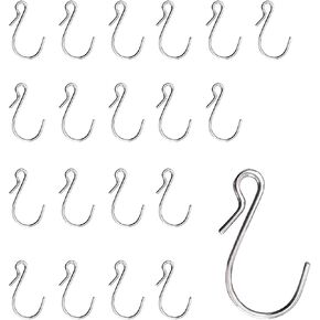 20 حزمة من خطافات HNYYZL على شكل حرف S من الفولاذ المقاوم للصدأ خطاطيف تعليق للحرف اليدوية والمجوهرات المعلقة وسلسلة المفاتيح والعلامات وطُعم الصيد ومعدات الشبكة in Kuwait