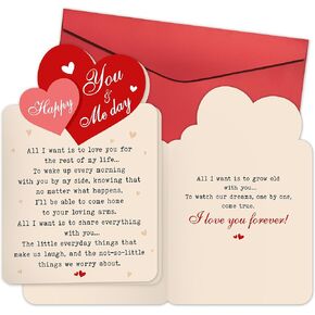 بطاقة الذكرى السنوية الأولى السعيدة - بطاقات الذكرى السنوية المضحكة لعام واحد - هدايا الزفاف الأولى للزوجة والزوج - بطاقات سنة واحدة لصديقتك وصديقها وهي - بطاقة زوجين ومغلف مقاس 5.3 بوصة × 8.0 بوصة in Kuwait