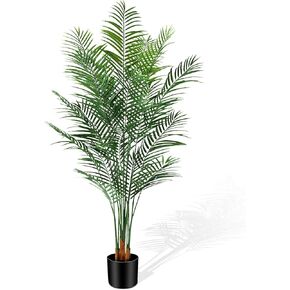 شجرة نخيل صناعية داخلية بطول 5 أقدام، شجرة نخيل أريكا استوائية كبيرة وهمية مع 13 صندوقًا، نبات أرضي صناعي في وعاء للديكور الداخلي والخارجي للمنزل والمكتب وهدية الانتقال لمنزل جديد in Kuwait