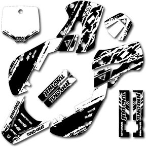 رسومات السباق باللون الأسود والأبيض تناسب ملصق مجموعة الرسومات Kawasaki Kx 65 00-19 Kx65 MX in Kuwait