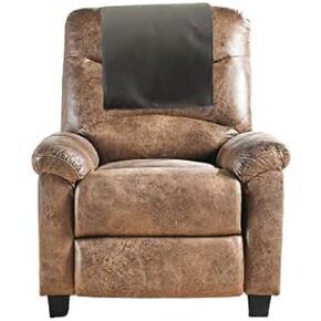 LL LEATHER LOVERS Leather Recliner Chair Headrest Cover - Sofa, Love Seat, Furniture Protector, Slipcover Theater Seat Cover/SlipCover for Home & Office, 18x26 Inches - Dark Beige Crunch Pack of 2 in Kuwait