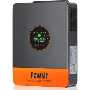عاكس طاقة شمسية هجين PowMr 5000 واط، 48 فولت تيار مستمر إلى 110 فولت/120 فولت تيار متردد، عاكس طور منفصل 5200 واط مع وحدة تحكم MPPT 100 أمبير، بحد أقصى. مدخل PV 6KW 500VDC، لحمض الرصاص 48 فولت، Li، تشغيل بدون بطارية [حتى 6 وحدات متوازية] in Kuwait
