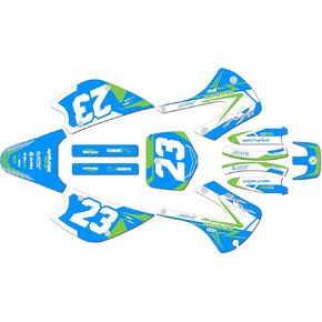 Graphics Kit for Kawasaki KX85 / KX100 (2001-2013) Evader Series Green-Shift 9 Mil - Easy Go - Dirt Pit Bike Motorcycle Sticker, Dirtbike Racing Decal Motocross Accessories no-Plastics in Saudi Arabia