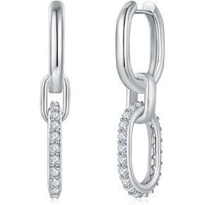 MINDDHA 14K Gold Plated Paperclip Link Dangle Earrings for Women - Trendy, Lightweight, 925 Sterling Silver Post Statement Earrings for Women - Elegant Gold Jewelry for Christmas Gifts - 35x14mm in Kuwait