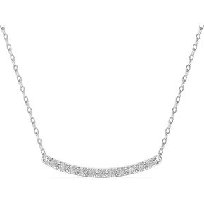 Itsy Bitsy by Gilded Sterling Silver Diamond Necklace, 0.10 Cttw, SI1 F-Color Lab Grown Diamond, 18" Chain with Spring-Ring Lock in Saudi Arabia