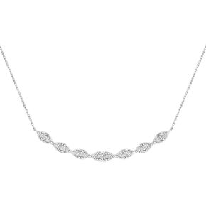 Itsy Bitsy by Gilded Sterling Silver Diamond Necklace, 0.10 Cttw, SI1 F-Color Lab Grown Diamond, 18" Chain with Spring-Ring Lock in Kuwait