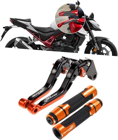 مناسبة لCB750 الدبور 750 cb750 الدبور 750 2025 دراجة نارية CNC قابل للتعديل للطي تلسكوبي دواسة فرامل رافعة المقود نهاية قبضة (أسود) in Kuwait