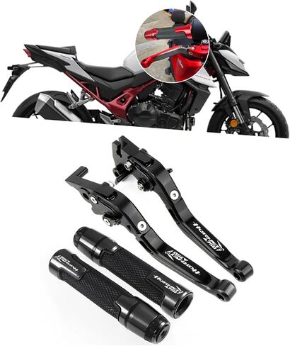 مناسبة لCB750 الدبور 750 cb750 الدبور 750 2025 دراجة نارية CNC قابل للتعديل للطي تلسكوبي دواسة فرامل رافعة المقود نهاية قبضة (أسود) in Kuwait