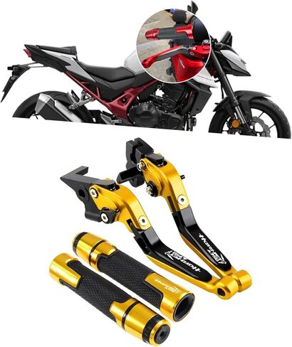 مناسبة لCB750 الدبور 750 cb750 الدبور 750 2025 دراجة نارية CNC قابل للتعديل للطي تلسكوبي دواسة فرامل رافعة المقود نهاية قبضة (أسود) in Kuwait