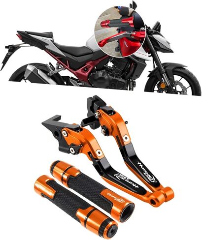 مناسبة لCB750 الدبور 750 cb750 الدبور 750 2025 دراجة نارية CNC قابل للتعديل للطي تلسكوبي دواسة فرامل رافعة المقود نهاية قبضة (أسود) in Kuwait