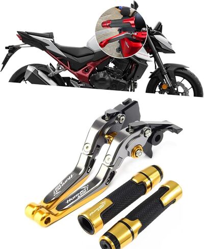 مناسبة لCB750 الدبور 750 cb750 الدبور 750 2025 دراجة نارية CNC قابل للتعديل للطي تلسكوبي دواسة فرامل رافعة المقود نهاية قبضة (أسود) in Kuwait