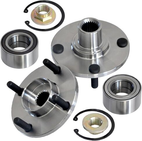(Pair) DRIVESTAR 518510 Front Left/Right Wheel Hub Bearing for 2000-2007 2008 2009 2010 2011 Ford Focus 4 Lugs w/ABS in Saudi Arabia