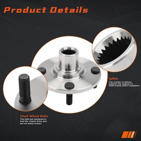 (Pair) DRIVESTAR 518510 Front Left/Right Wheel Hub Bearing for 2000-2007 2008 2009 2010 2011 Ford Focus 4 Lugs w/ABS in Saudi Arabia