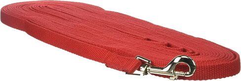 Guardian Gear Cotton Web Dog Training Lead 20'x5/8", Red in Saudi Arabia