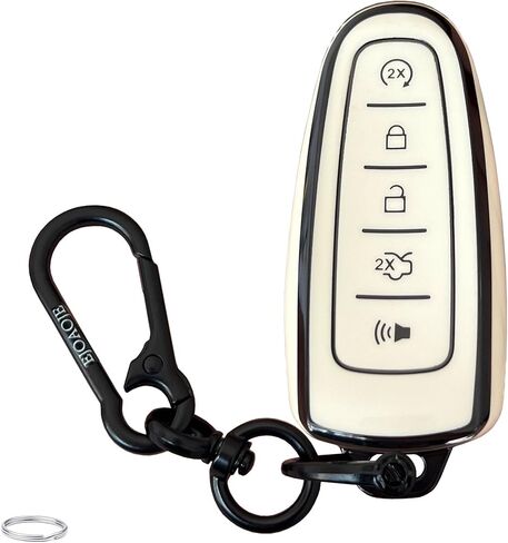 Smart Key Protective Shell for Ford Key Fob Cover with Keychain Fits for Ford Edge Escape Expedition Explorer Focus Taurus Lincoln MKS MKT MKX Remote Key Vehicle Accessories in Kuwait