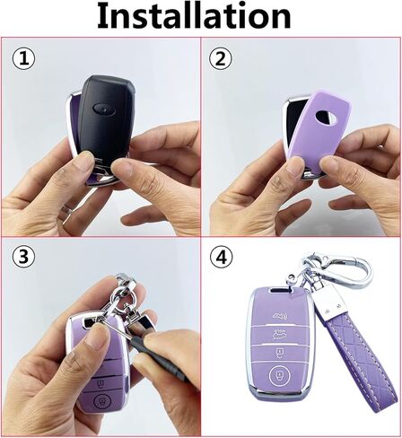 Key Fob Cover Case Compatible with Kia Forte Forte Koup NIRO Optima Rio Sorento Soul Sportage Accessories Shell in Saudi Arabia
