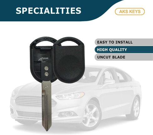 New Replacement Uncut Blank Key Shell for Ford with Keyway H75 No Chip Compatible with 2000 - 2013 Crown Victoria Expedition Explorer Taurus Escape Focus E F-Series Fusion and More (1) in Saudi Arabia