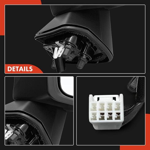 مرآة باب تعمل بالطاقة بجانب الركاب من A-Premium متوافقة مع Honda HR-V HRV 2023 - مرآة رؤية خلفية خارجية غير قابلة للتسخين قابلة للطي باللون الأسود الناعم - استبدال # 762083W0A03 in Saudi Arabia