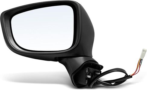 مرآة باب كهربائية جانبية للسائق من A-Premium - متوافقة مع Mazda 3 2014 2015 2016 - مرآة رؤية خلفية خارجية غير مسخنة قابلة للطي باللون الأسود مع إشارة الانعطاف واكتشاف البقع العمياء - استبدال # BJD669181E in Saudi Arabia