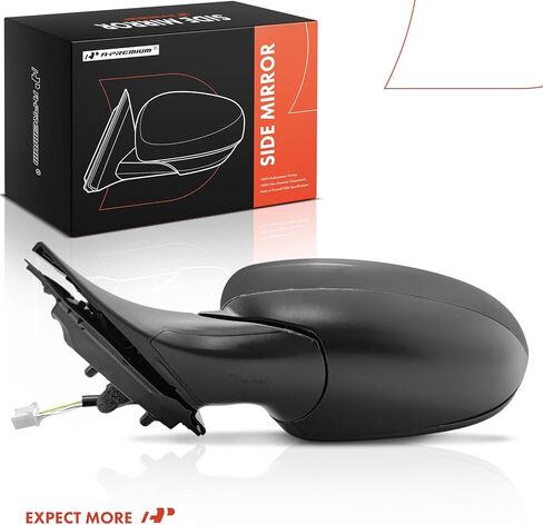 A-Premium Driver Side Power Door Mirror - Compatible with Honda Accord 2023 2024 - Non-Heated Manual Folding Black Outside Rear View Mirror with Blind Spot Detection in Saudi Arabia